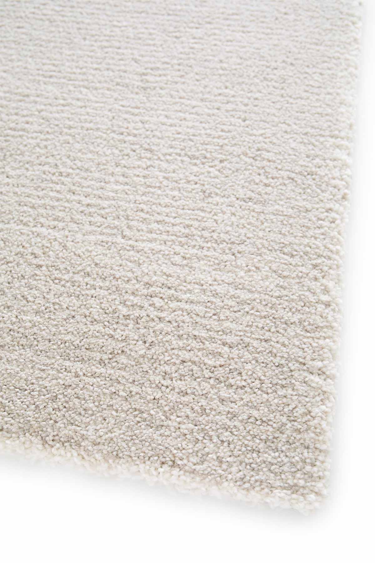 Cedric Pearl ivory rug with subtle silver highlights and soft plush pile. Available at Rugs N Timber Belrose.