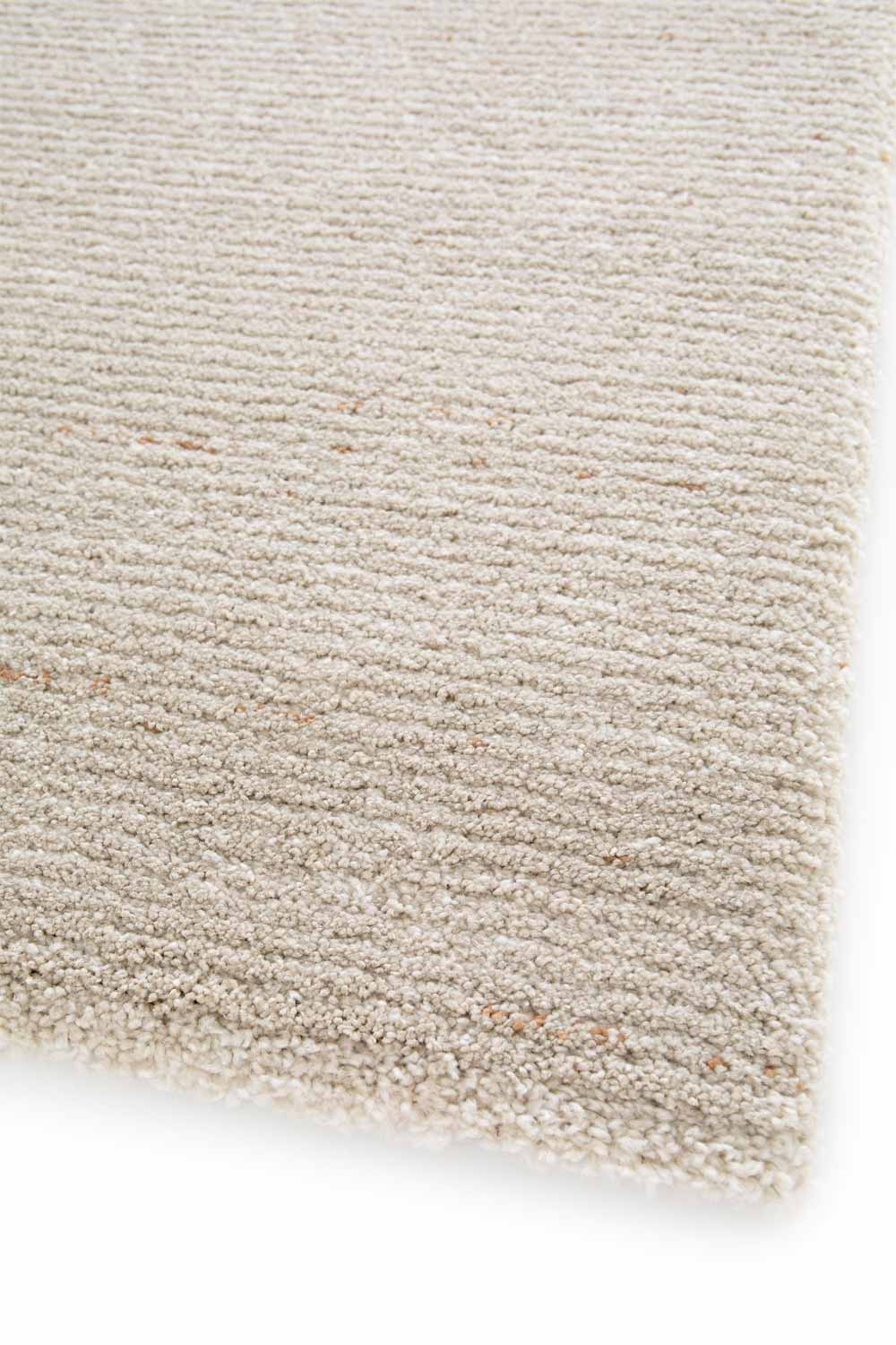 Cedric Sandstone beige rug with subtle caramel flecks and soft plush pile. Available at Rugs N Timber Belrose showroom