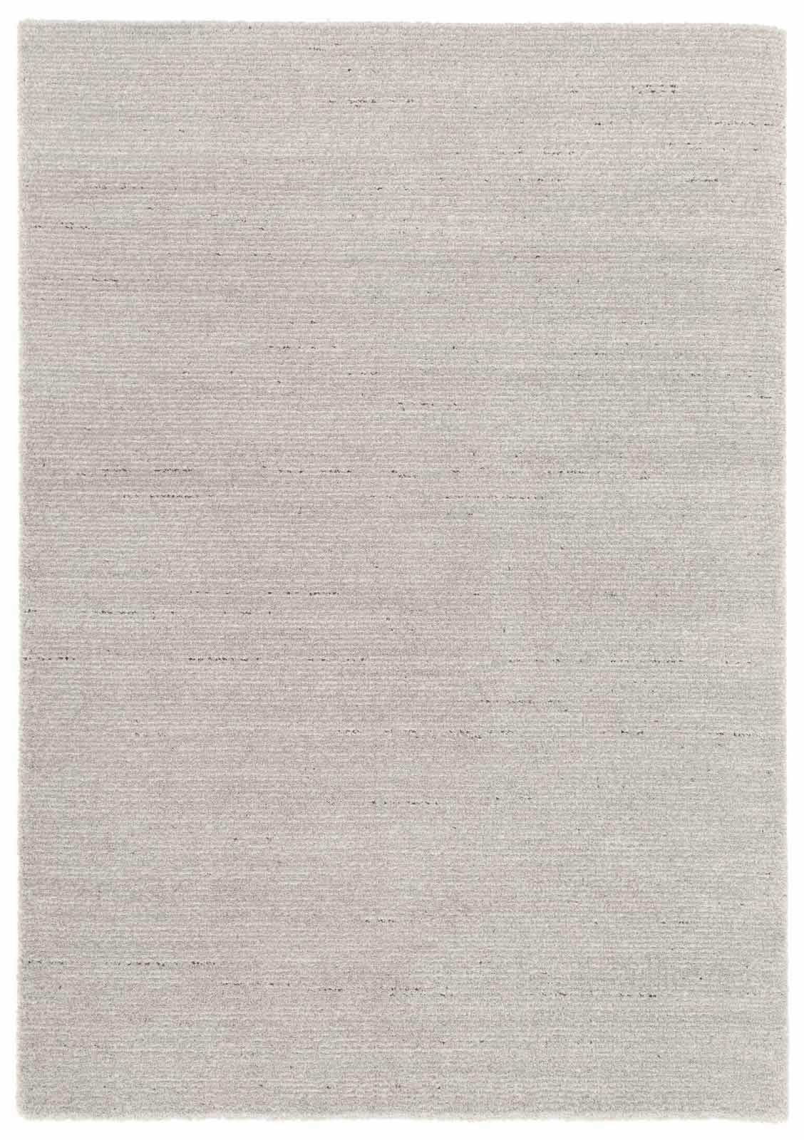 Cedric Silver contemporary grey rug with subtle ivory highlights. Available at Rugs N Timber Belrose.
