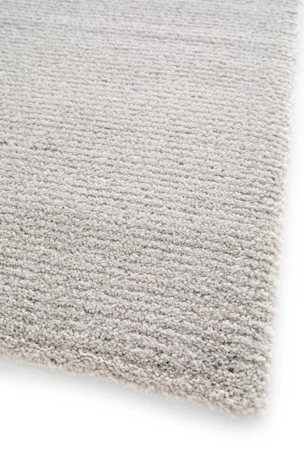Cedric Silver contemporary grey rug with subtle ivory highlights. Available at Rugs N Timber Belrose.