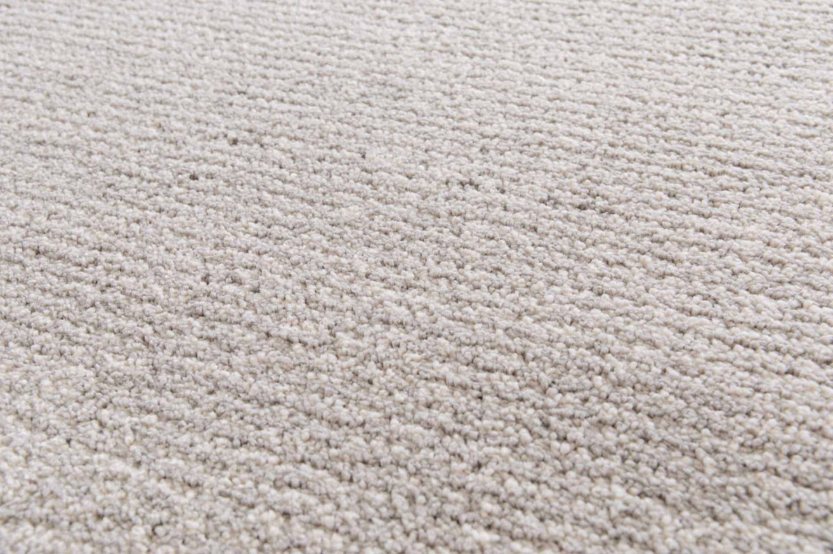 Cedric Silver contemporary grey rug with subtle ivory highlights. Available at Rugs N Timber Belrose.