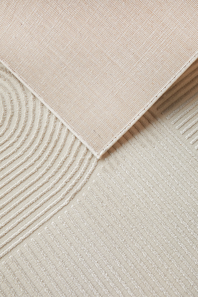 Colette Linen hallway runner rug with subtle arch pattern available at Rugs N Timber Belrose showroom