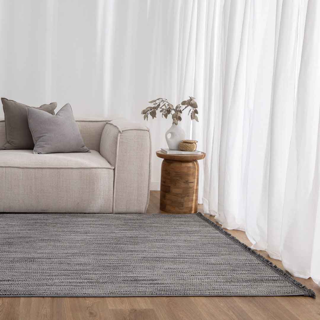 Cortona Charcoal Shadow Rug | bold dark grey rug with textured vertical streaks | Rugs N Timber Belrose