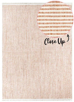 Cortona Shell Stripes Rug | Earthy warm shell beige colour tones with a contemporary woven texture | Rugs N Timber