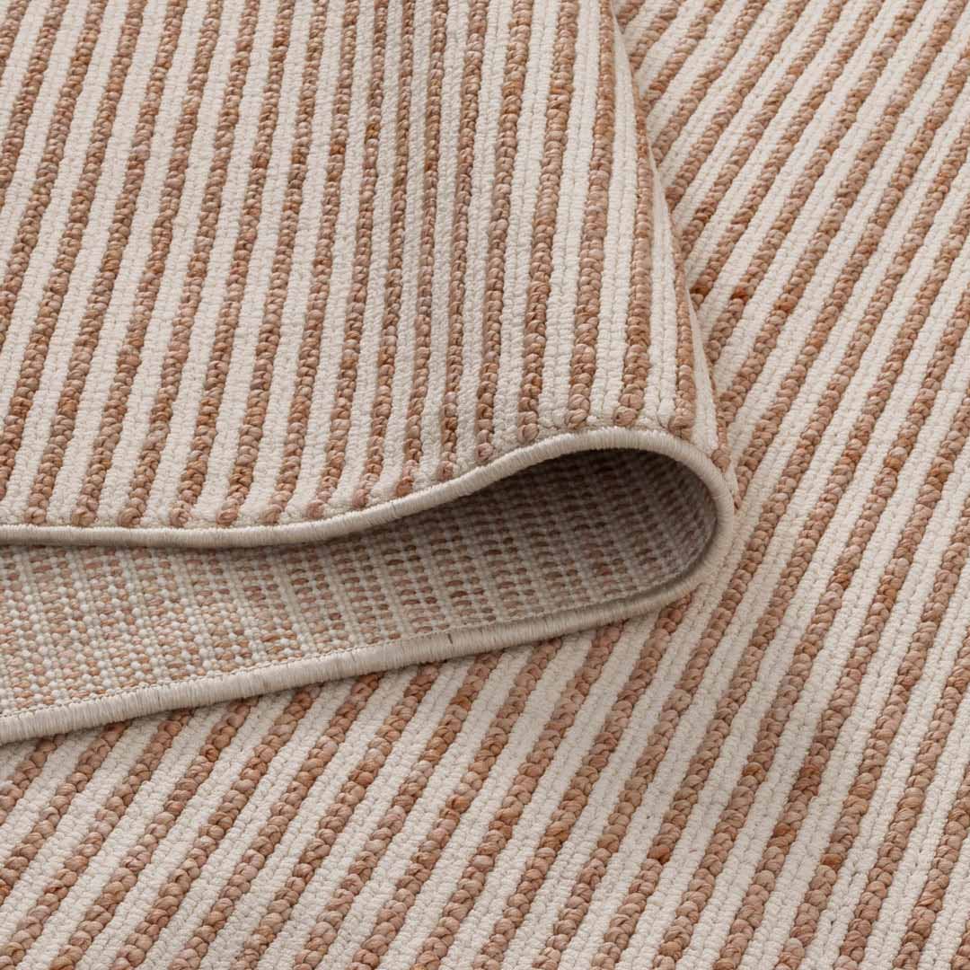 Cortona Shell Stripes Runner | Peach Neutral Modern Runners Belrose