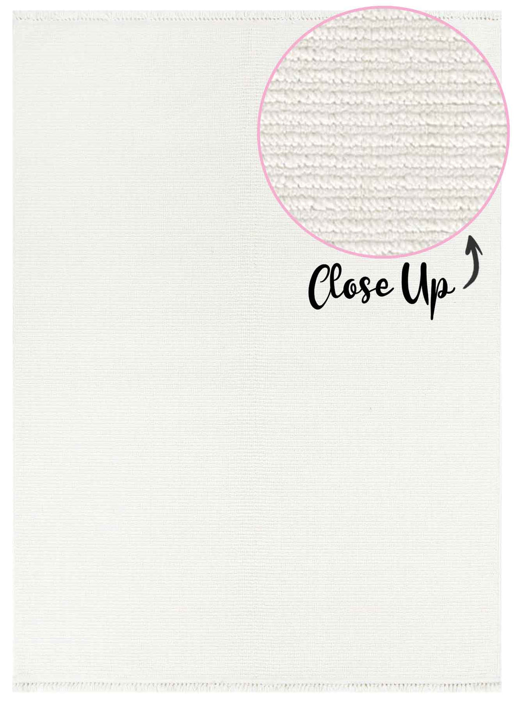 Cortona Snow Pure Rug | Crisp ivory rug with a clean minimalist finish | Rugs N Timber Belrose