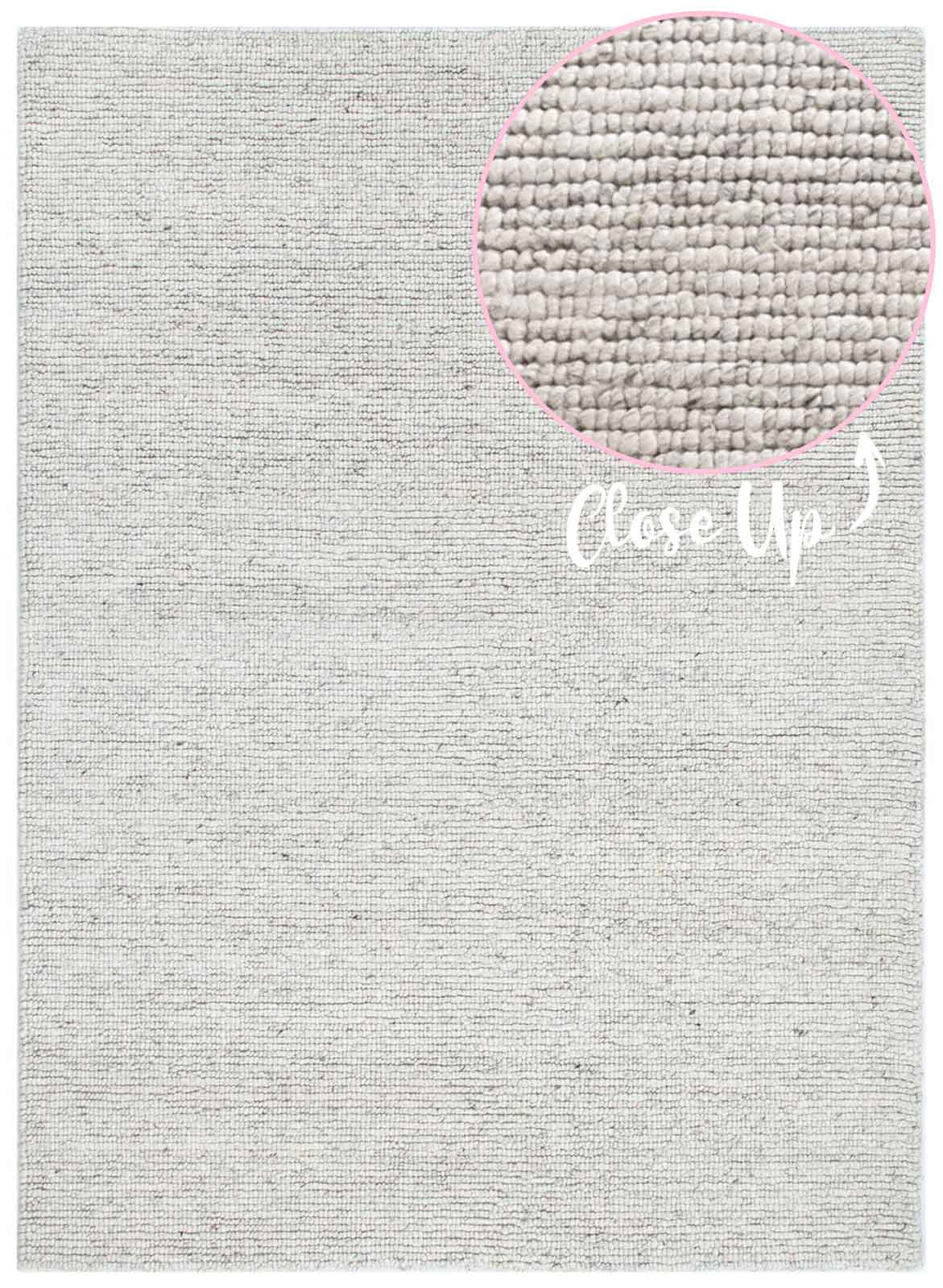 Dakota Valley Ivory handwoven New Zealand wool rug with textured weave available at Rugs N Timber Belrose showroom