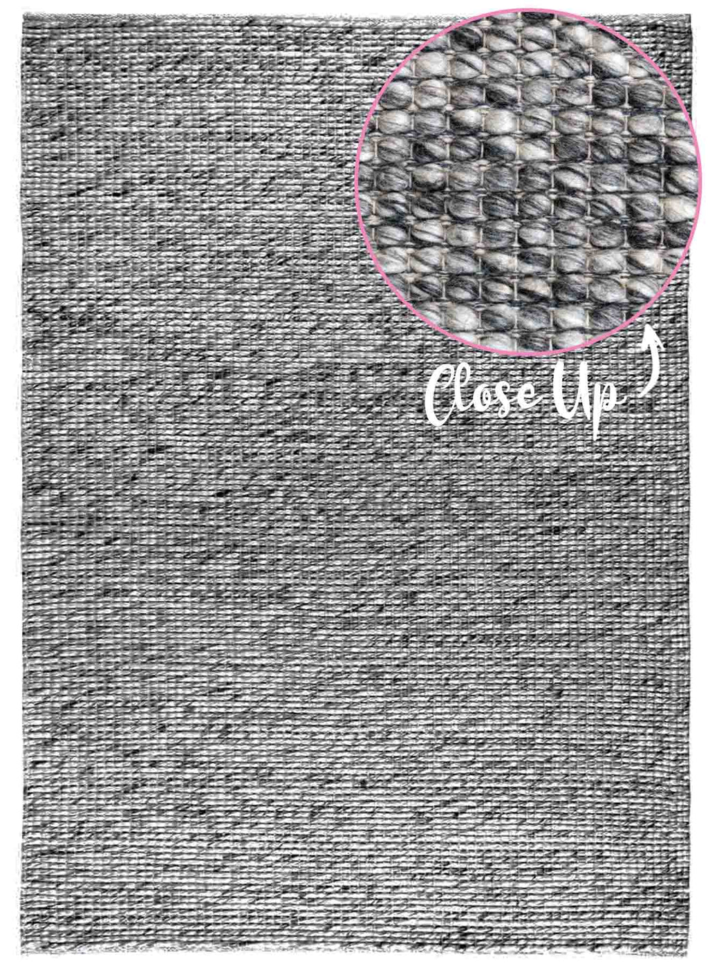 Dahlia Dark Grey Wool Rug | Woollen Rugs Belrose Sydney | Rugs 'N' Timber