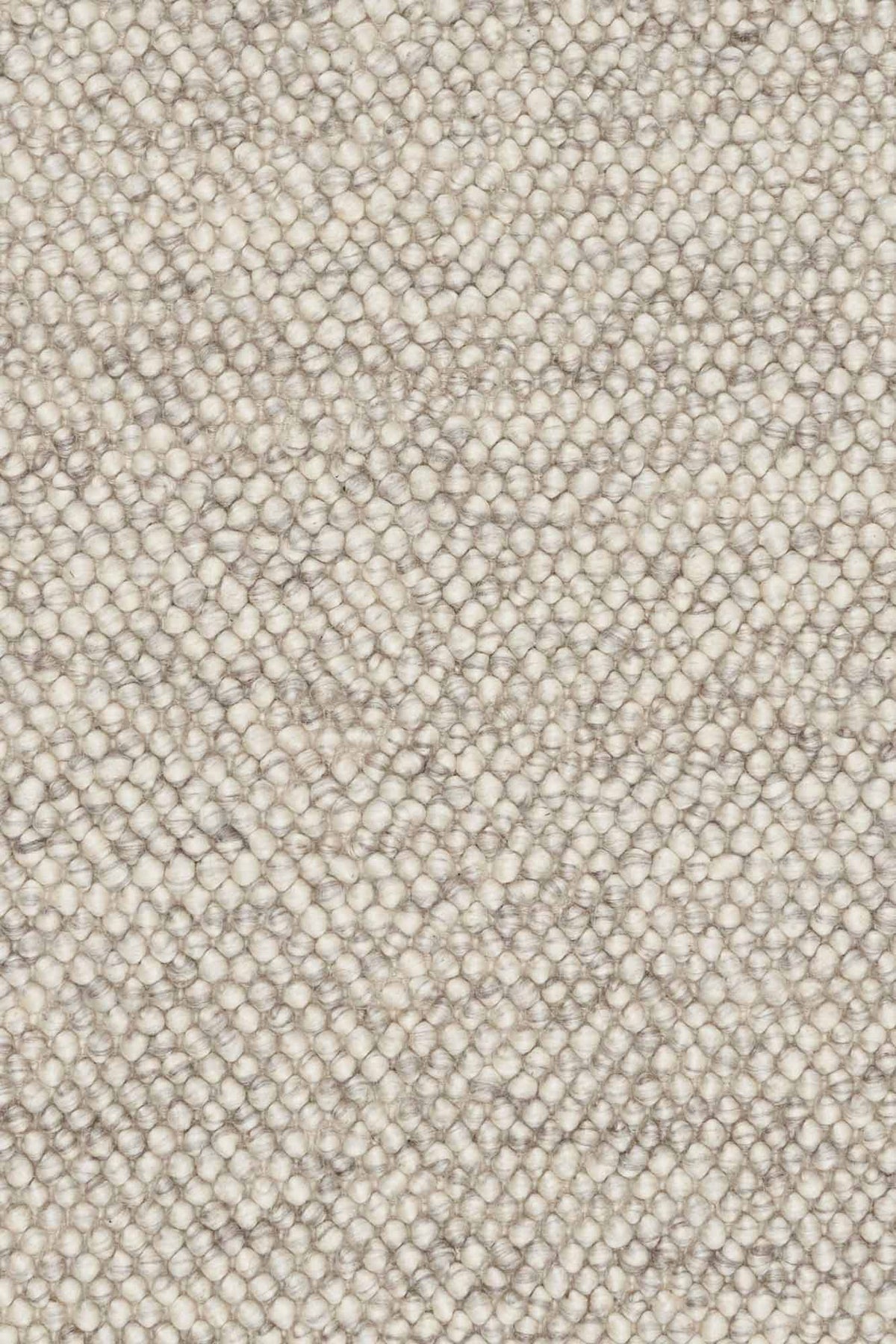 Eugene Fog Rug – light grey wool blend loop-pile rug available at Rugs N Timber Belrose showroom
