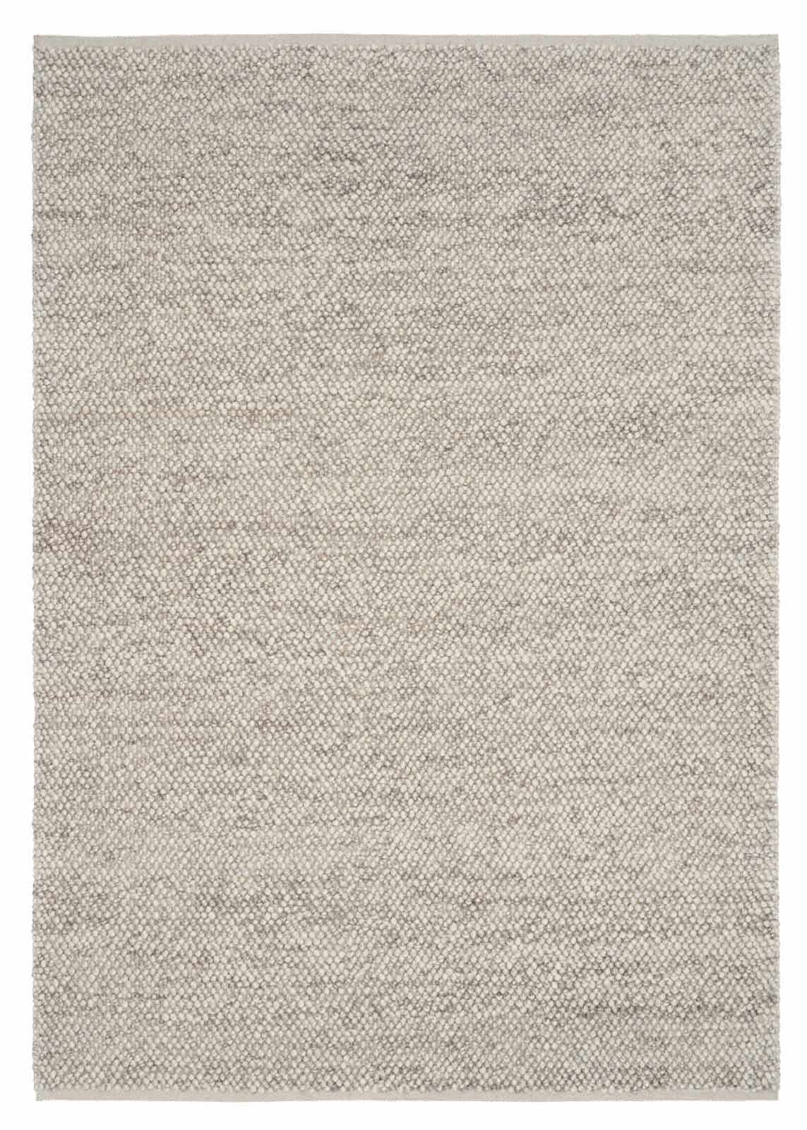 Eugene Fog Rug – light grey wool blend loop-pile rug available at Rugs N Timber Belrose showroom