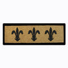 FM2 Premium double coir doormat featuring a Fleur de Lys design. Extra thick and durable natural coir, ideal for wide entryways. Rugs N Timber Belrose.