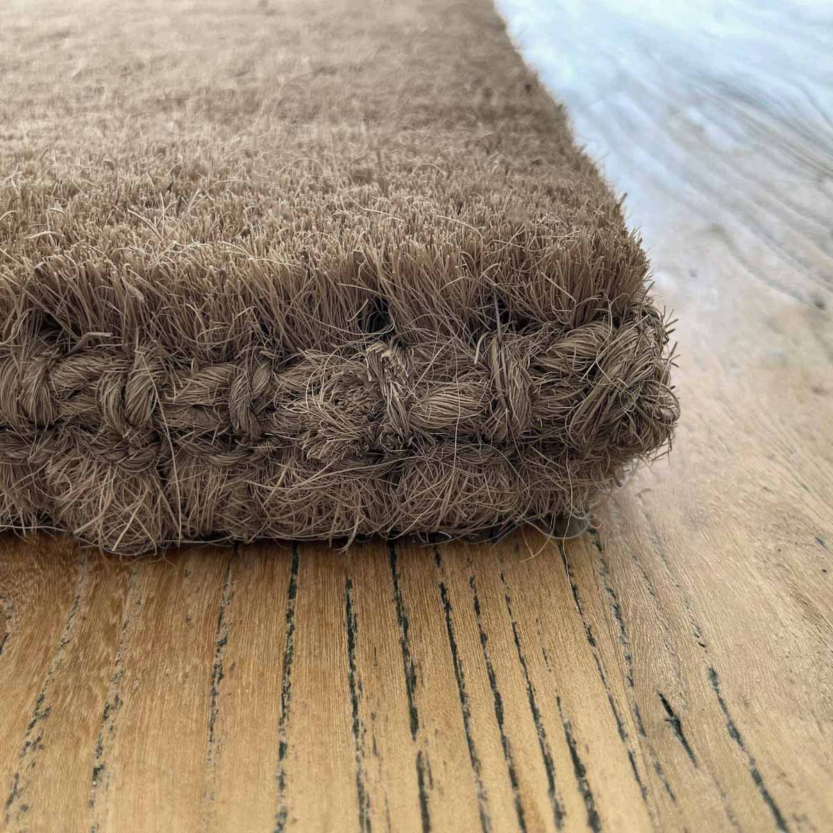 FM2 Welcome thick natural coir doormat with black script. Available at Rugs N Timber Belrose