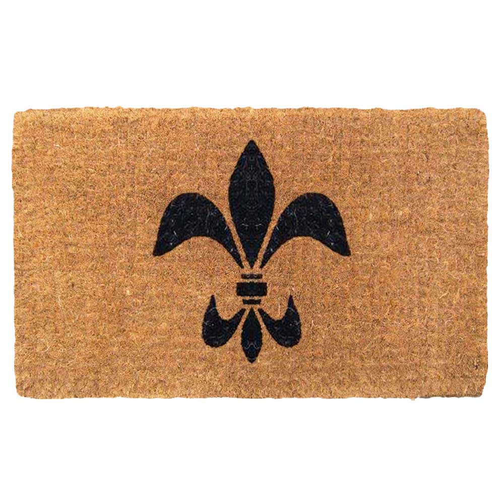 FM2 Premium Coir Doormat - Fleur De Lis - Door Mats Belrose - Rugs N Timber