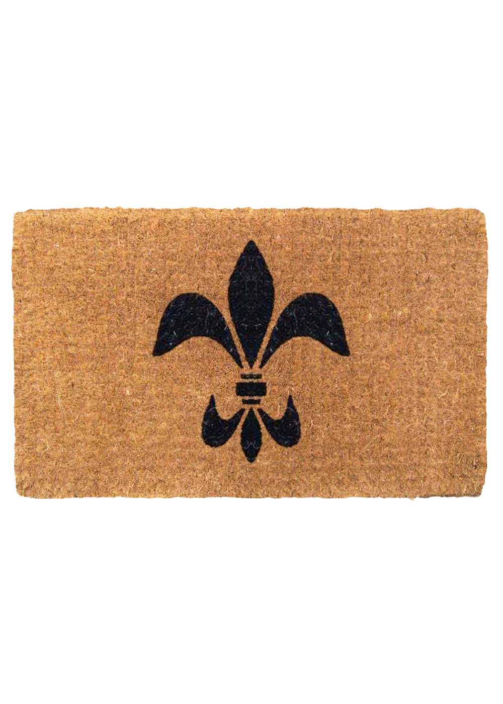 FM2 Premium Coir Doormat - Fleur De Lis - Door Mats Belrose - Rugs N Timber