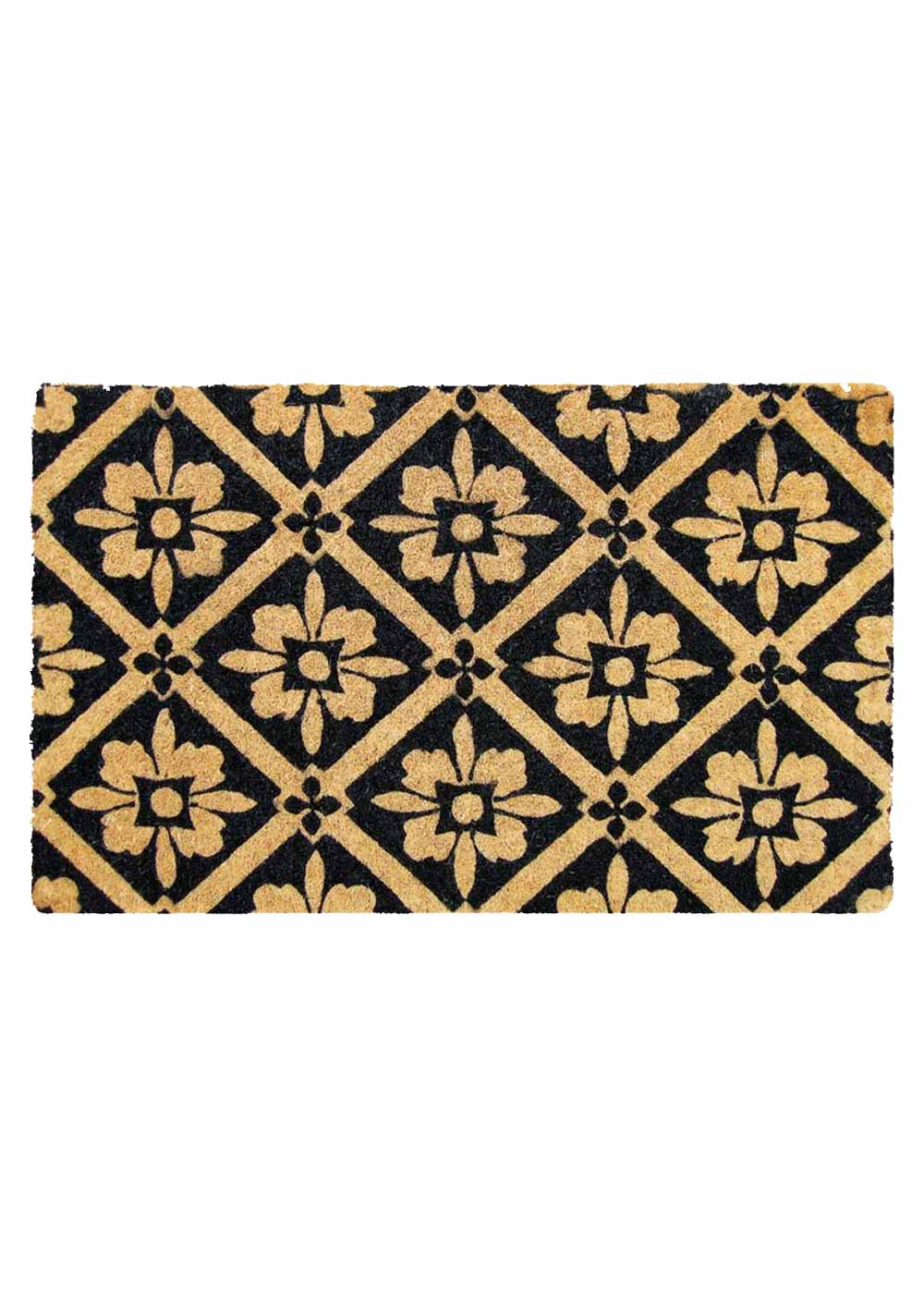 Black Tiles FM2 Premium 40mm Thick Coir Doormat – heavy-duty natural fibre doormat, see it in person at our Belrose rug store.