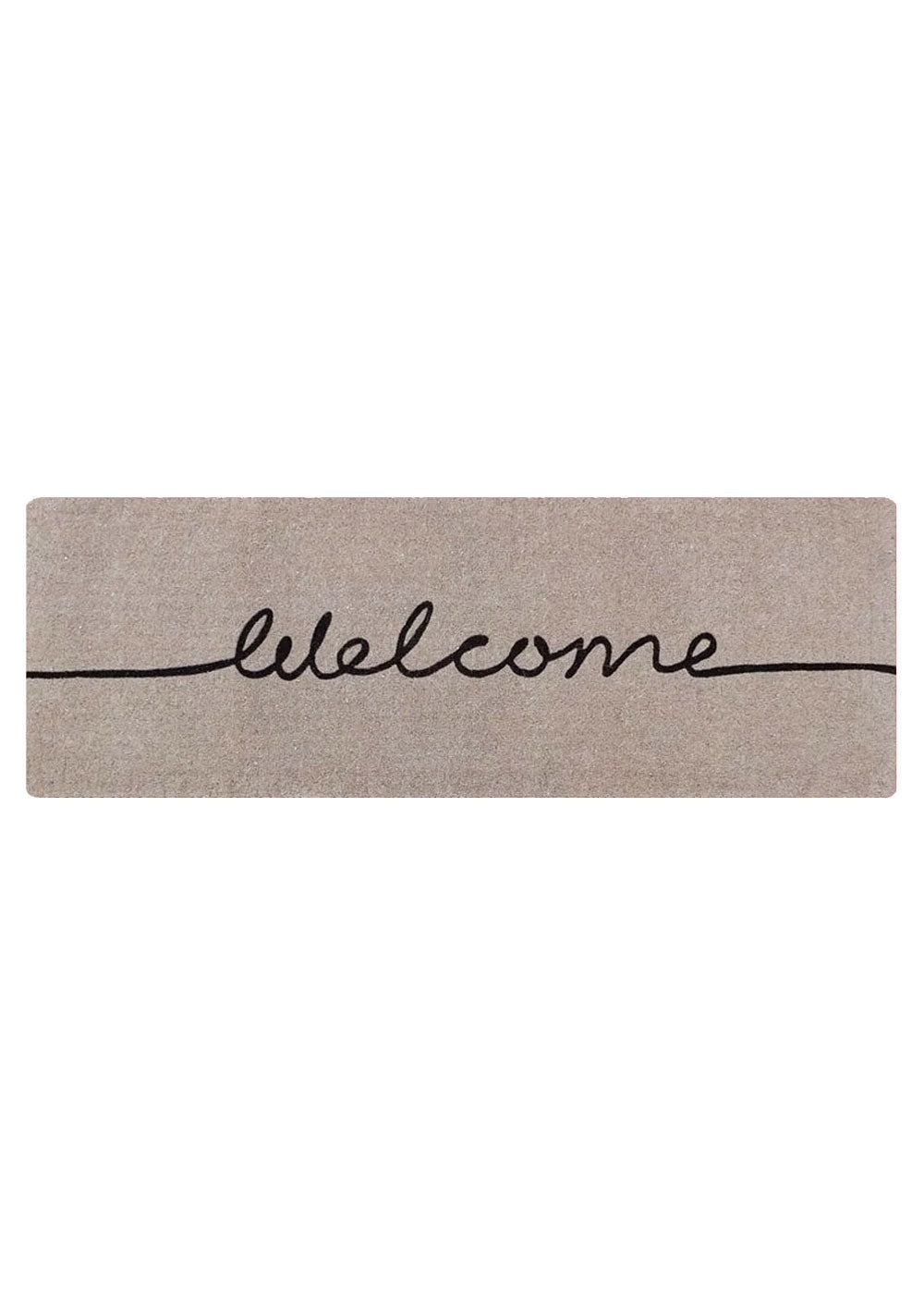 FM2 wide Welcome grey thick natural coir doormat for double doors. Available at Rugs N Timber Belrose.