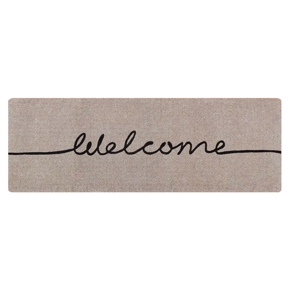FM2 wide Welcome grey thick natural coir doormat for double doors. Available at Rugs N Timber Belrose.