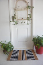 Geo Stripes PVC Coir Doormat - Outdoor mats Belrose - Rugs N Timber