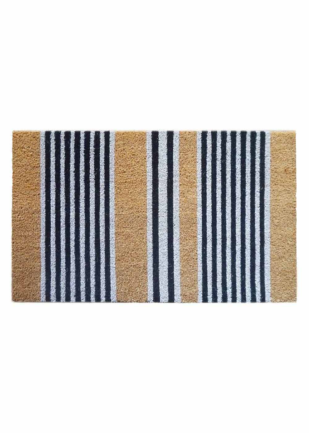 Geo Stripes PVC Coir Doormat - Outdoor mats Belrose - Rugs N Timber