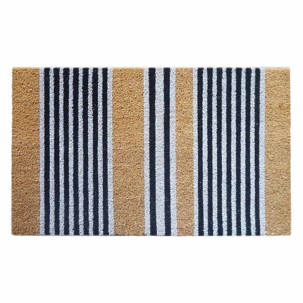 Geo Stripes PVC Coir Doormat - Outdoor mats Belrose - Rugs N Timber