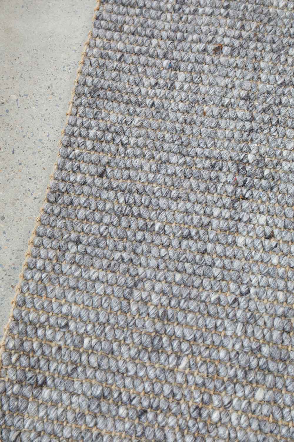 Harriet Flint hallway runner rug with textured wool and jute weave available at Rugs N Timber Belrose