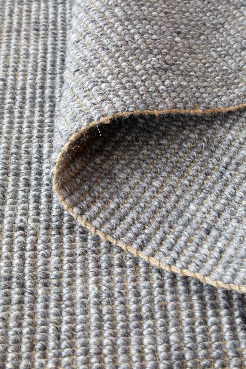 Harriet Flint hallway runner rug with textured wool and jute weave available at Rugs N Timber Belrose