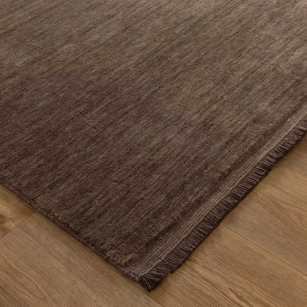Havana Cigar hand knotted wool blend rug in rich brown tobacco tones at Rugs N Timber Belrose