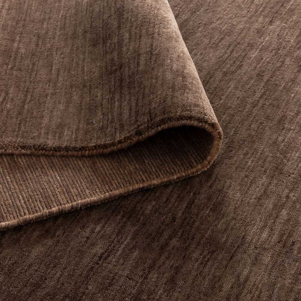 Havana Cigar hand knotted wool blend rug in rich brown tobacco tones at Rugs N Timber Belrose