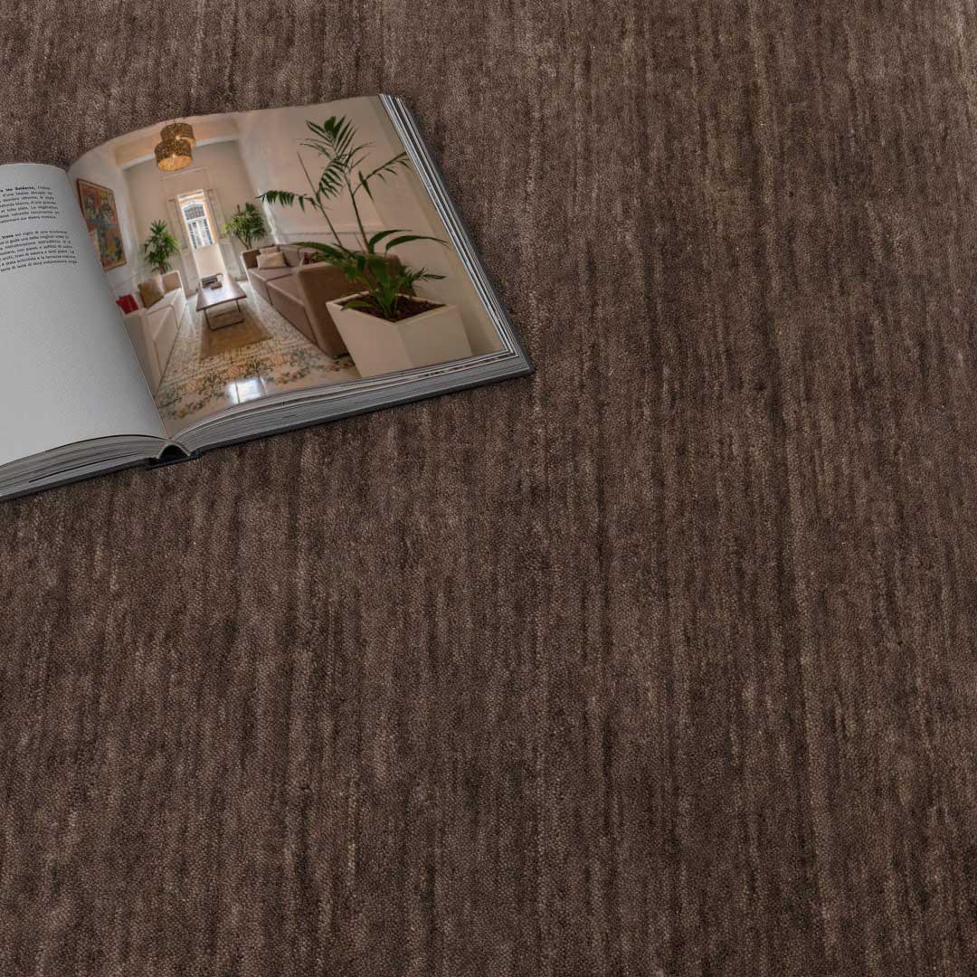 Havana Cigar hand knotted wool blend rug in rich brown tobacco tones at Rugs N Timber Belrose