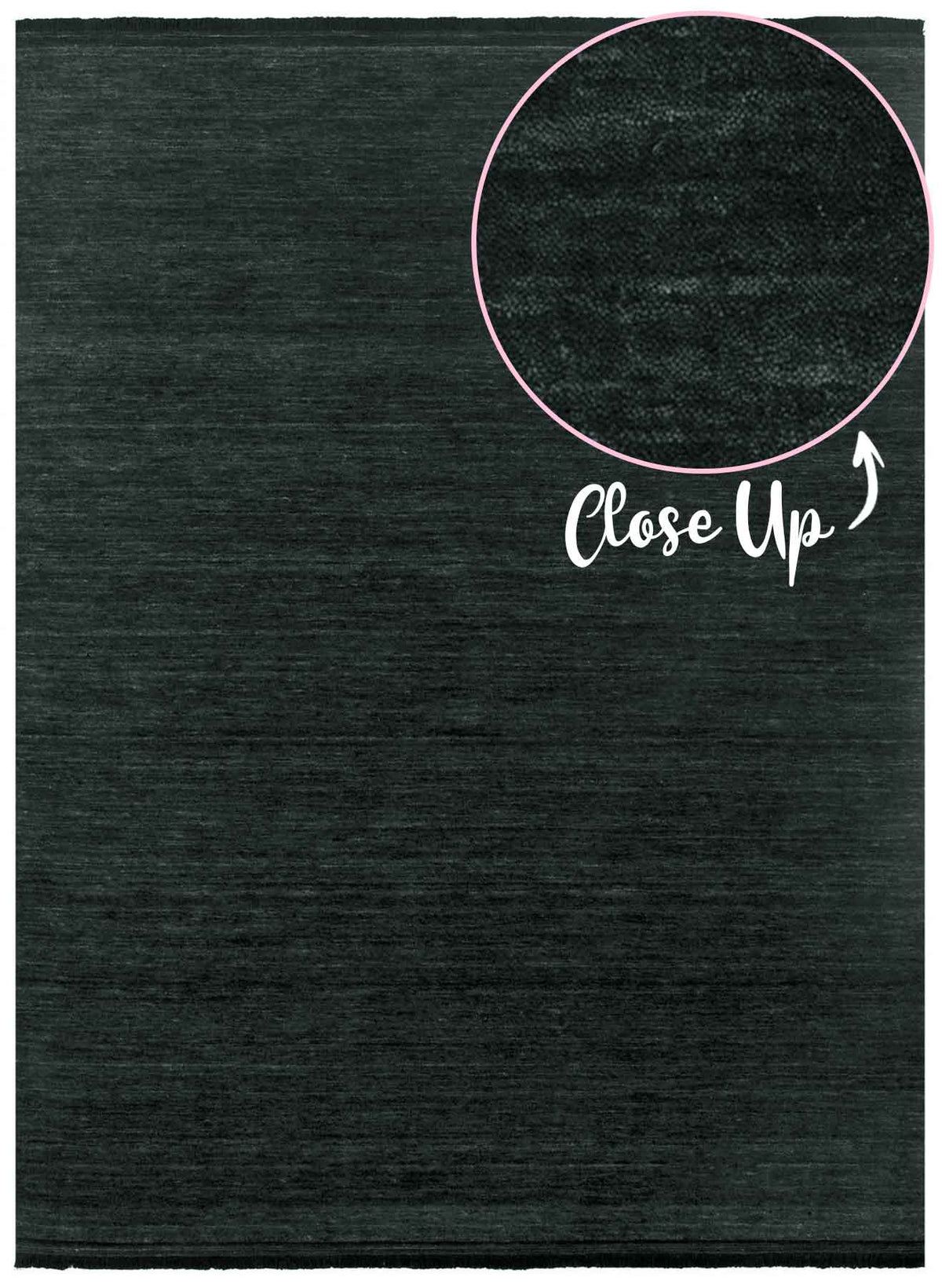 Havana Domino hand knotted wool blend rug in deep charcoal tones at Rugs N Timber Belrose