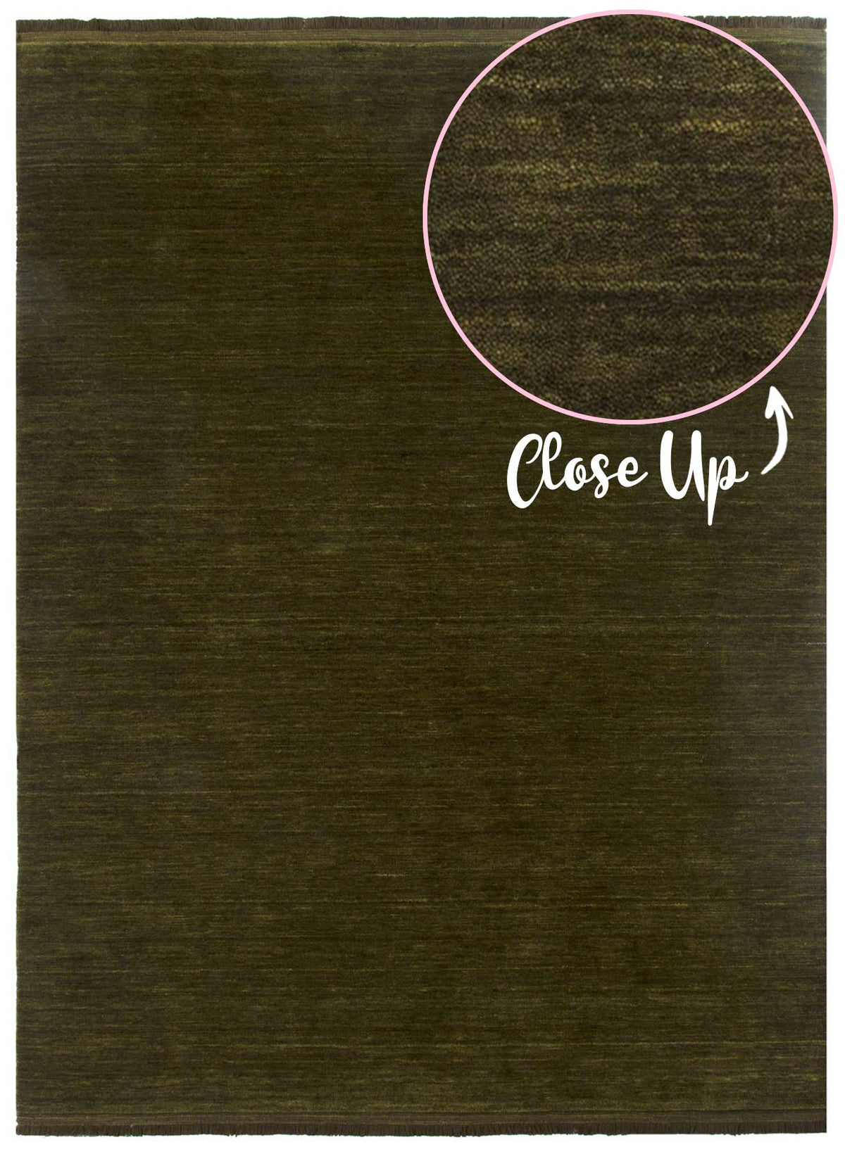 Havana Everglade hand knotted wool blend rug in rich olive green tones at Rugs N Timber Belrose