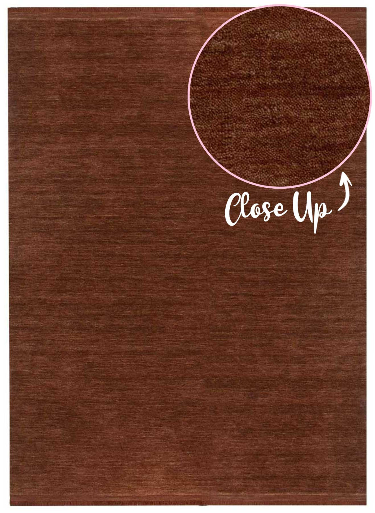 Havana Spice hand knotted wool blend rug in rich cinnamon brown tones at Rugs N Timber Belrose