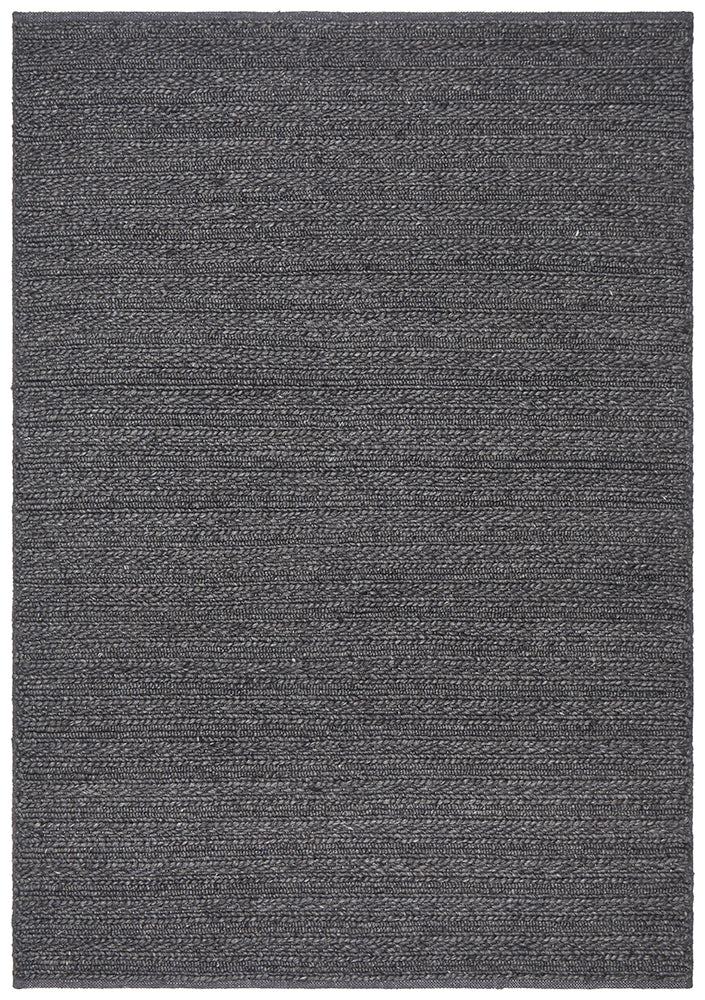 Kendall Charcoal Rug - textured knotted wool rug - See it at Rugs N Timber Belrose