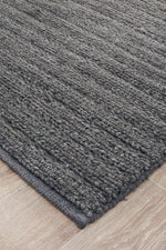 Kendall Charcoal Rug - textured knotted wool rug - See it at Rugs N Timber Belrose