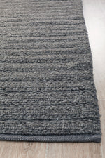 Kendall Charcoal Rug - textured knotted wool rug - See it at Rugs N Timber Belrose