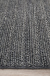 Kendall Charcoal Rug - textured knotted wool rug - See it at Rugs N Timber Belrose