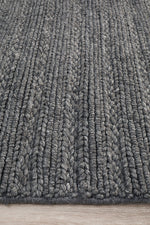 Kendall Charcoal Rug - textured knotted wool rug - See it at Rugs N Timber Belrose