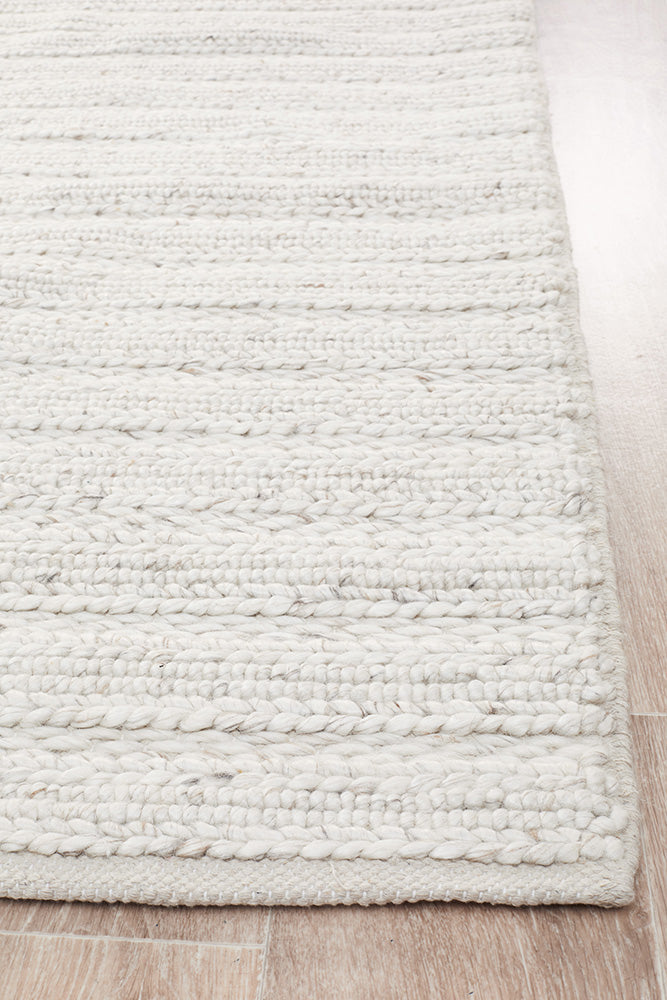 Kendall Ivory Rug - textured knotted wool rug - See it at Rugs N Timber Belrose
