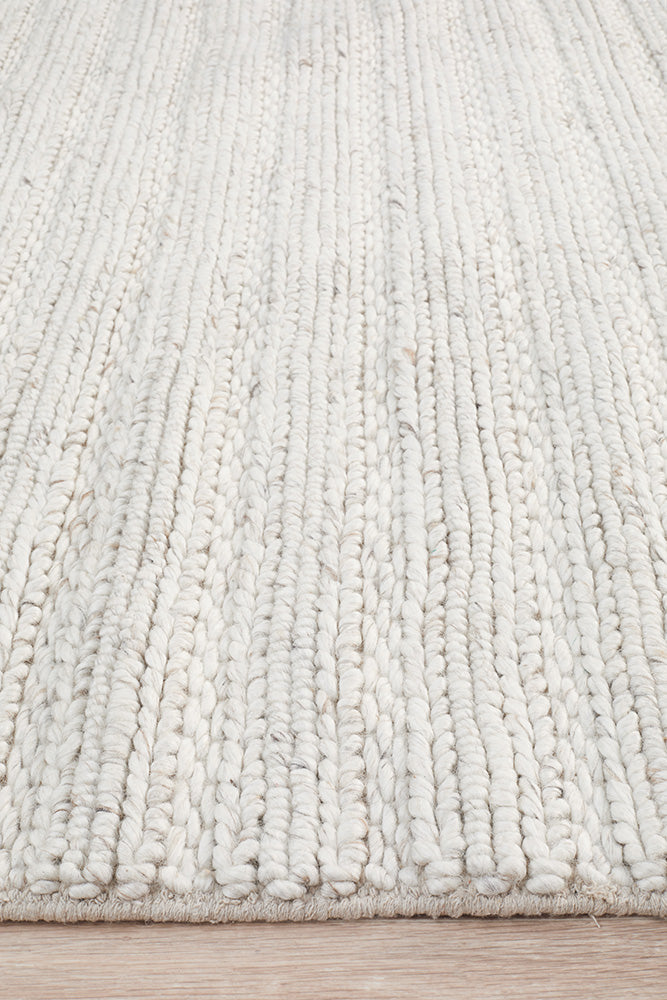 Kendall Ivory Rug - textured knotted wool rug - See it at Rugs N Timber Belrose