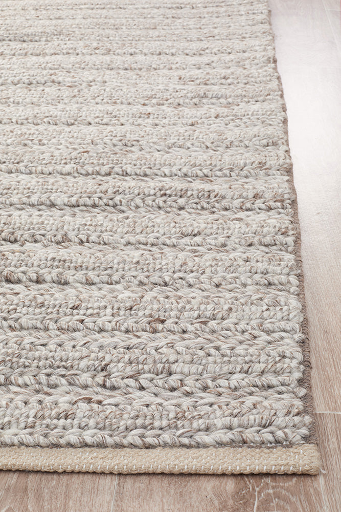 Kendall Natural Rug - textured knotted wool rug - See it at Rugs N Timber Belrose