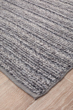 Kendall Steel Rug - textured knotted wool rug - See it at Rugs N Timber Belrose