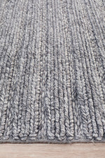 Kendall Steel Rug - textured knotted wool rug - See it at Rugs N Timber Belrose
