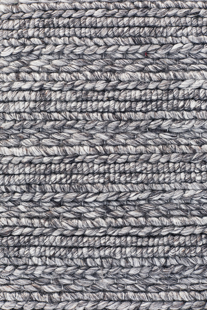 Kendall Steel Rug - textured knotted wool rug - See it at Rugs N Timber Belrose