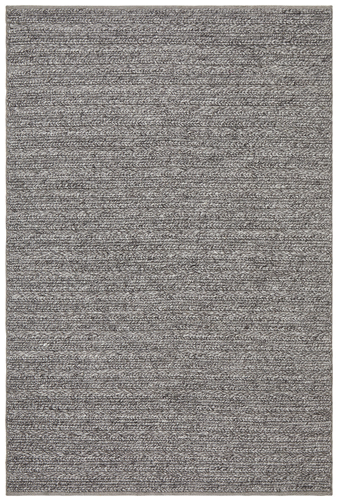 Kendall Steel Rug - textured knotted wool rug - See it at Rugs N Timber Belrose
