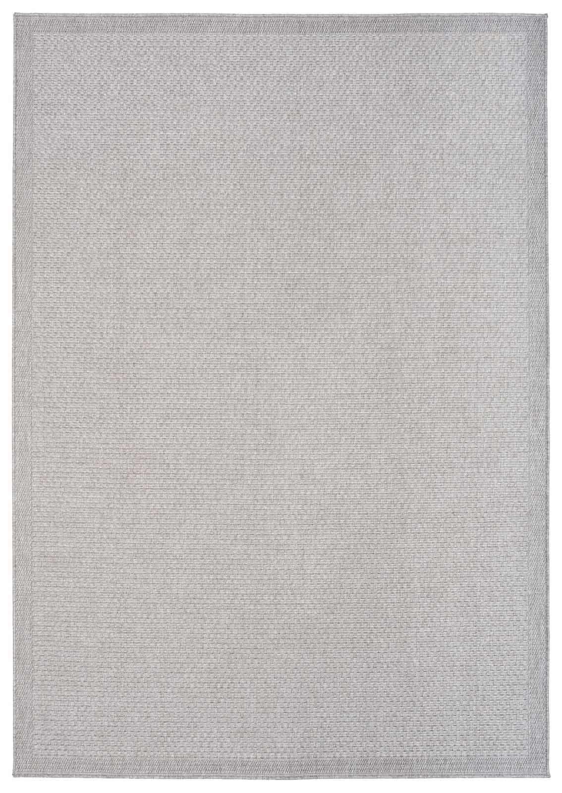 Linden Weave Silver indoor outdoor rug with a finely textured grey woven pattern. Available at Rugs N Timber Belrose