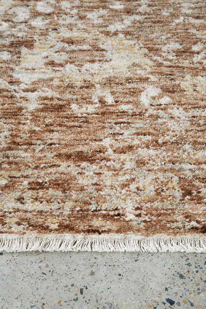 Margot Clay hall runner in warm terracotta clay tones with a soft distressed pattern, Rugs N Timber Belrose.