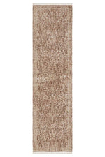Margot Clay hall runner in warm terracotta clay tones with a soft distressed pattern, Rugs N Timber Belrose.