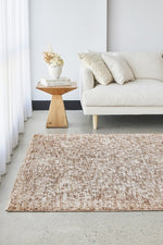 Margot Clay rug in warm terracotta clay tones with a soft distressed pattern, Rugs N Timber Belrose.
