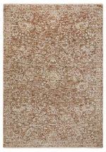 Margot Clay rug in warm terracotta clay tones with a soft distressed pattern, Rugs N Timber Belrose.