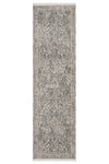 Margot Mist hall runner in soft blue and neutral tones with a vintage distressed finish, available at Rugs N Timber Belrose.